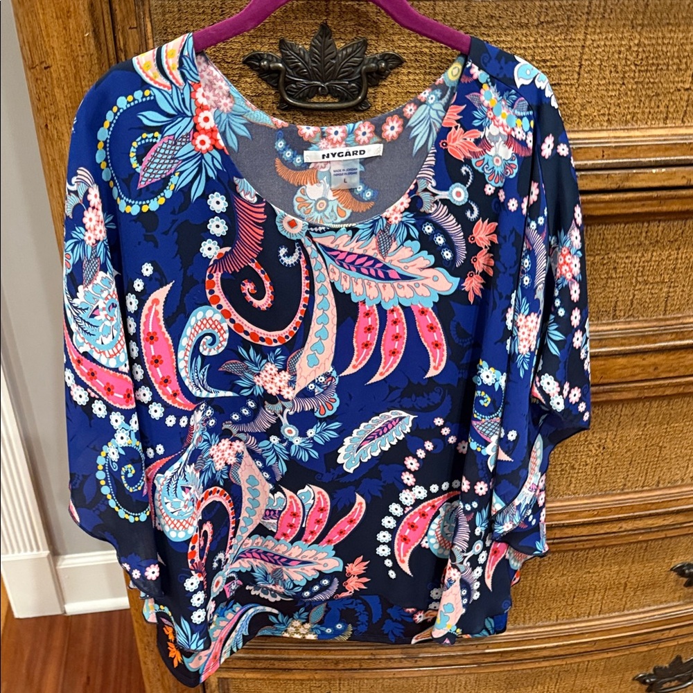 Peter Nygard Women's Multicolor Paisley Blouse